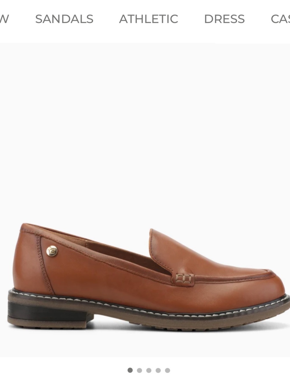 Easy Spirit Jaylin Tan Leather Slip-On Loafers size 6.5